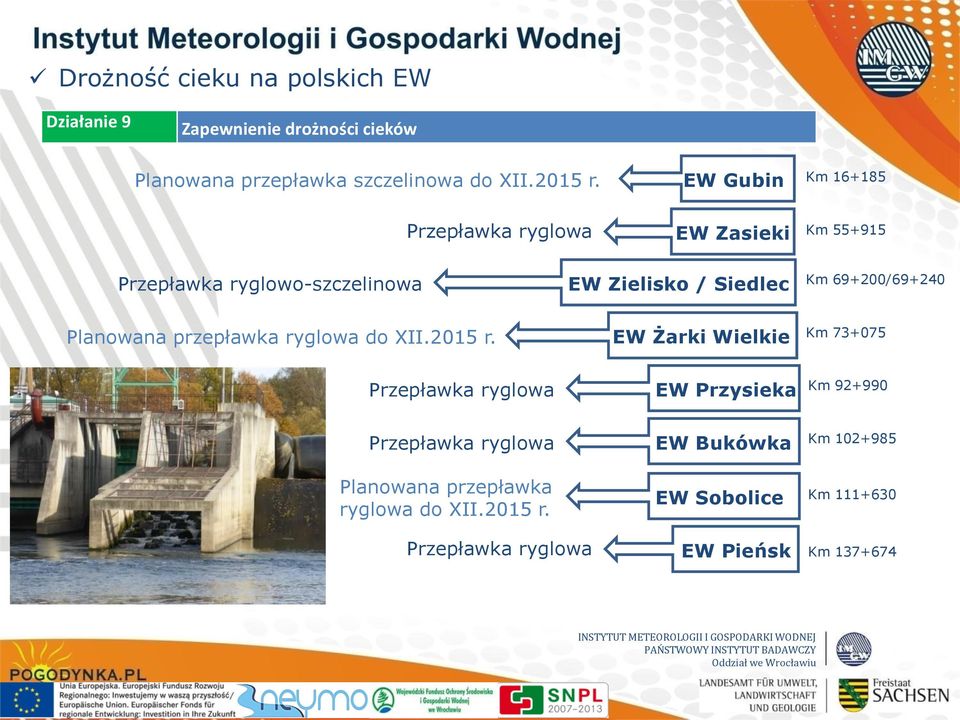 69+200/69+240 Planowana przepławka ryglowa do XII.2015 r.