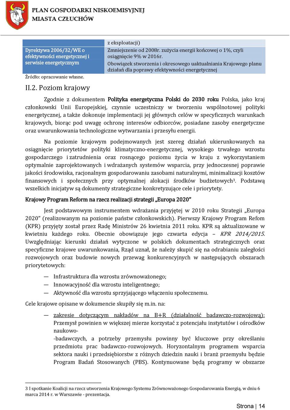 16r. Obowiązek stworzenia i okresowego uaktualniania Krajowego planu działań dla poprawy efektywności energetycznej II.2.