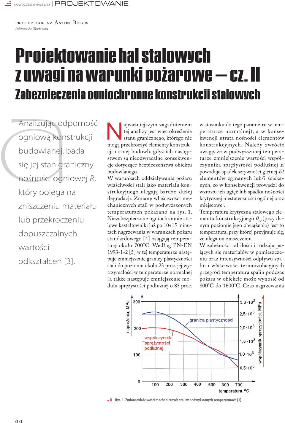 przekroczeniu dopuszczalnych wartości odkształceń [3].