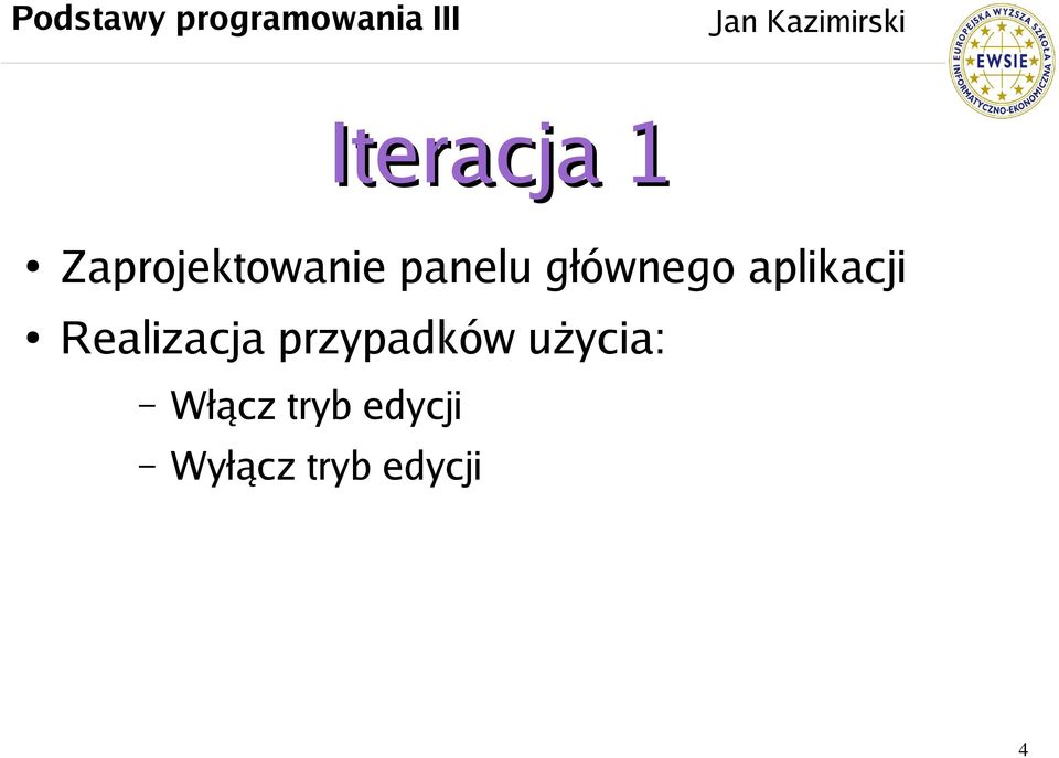 Realizacja przypadków użycia: