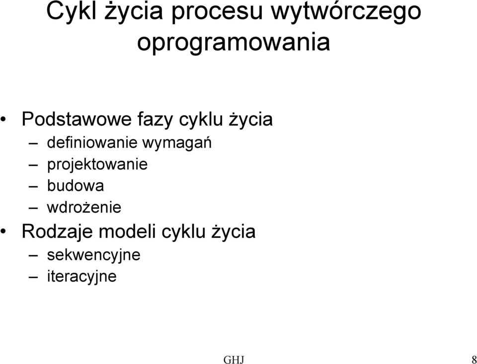 wymagań projektowanie budowa wdrożenie