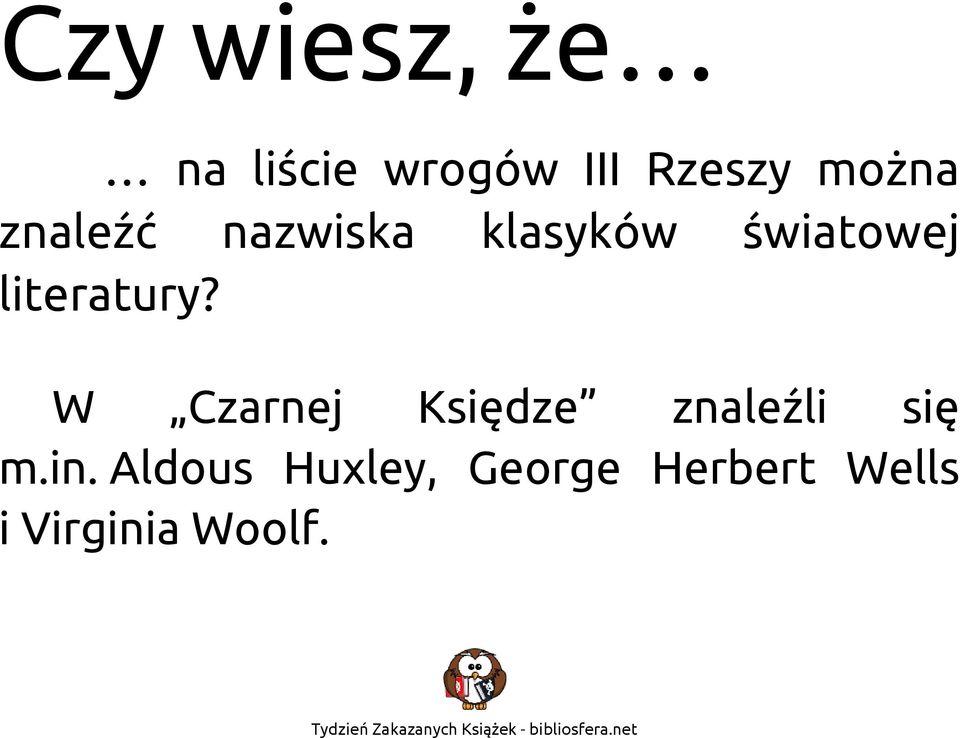 W Czarnej Księdze znaleźli się m.in.