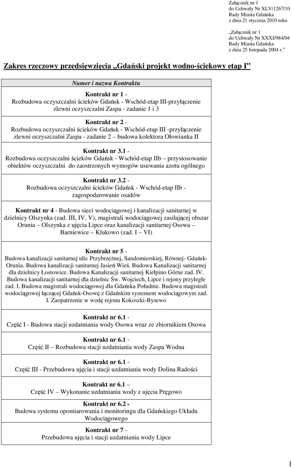 1 - Rozbudowa oczyszczalni ścieków Gdańsk - Wschód-etap IIb przystosowanie obiektów oczyszczalni do zaostrzonych wymogów usuwania azotu ogólnego Kontrakt nr 3.