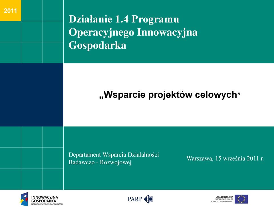 Gospodarka Wsparcie projektów celowych