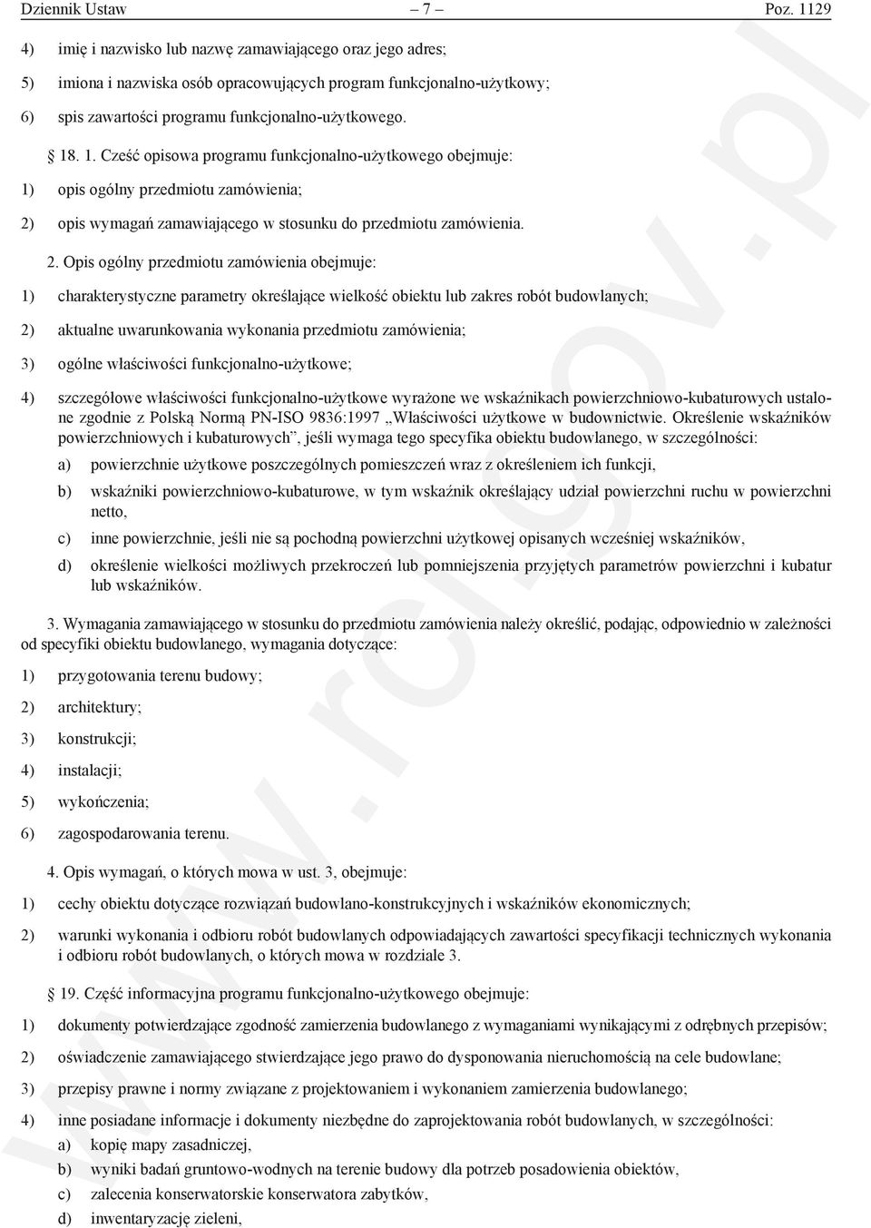 . 1. Cześć opisowa programu funkcjonalno-użytkowego obejmuje: 1) opis ogólny przedmiotu zamówienia; 2)