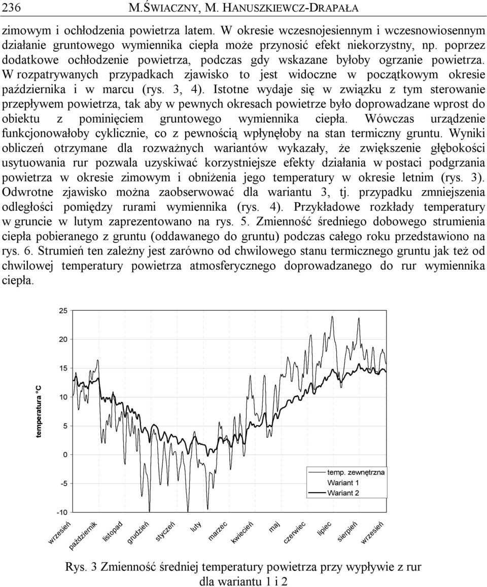 poprzez dodatkowe ochłodzenie powietrza, podczas gdy wskazane byłoby ogrzanie powietrza. W rozpatrywanych przypadkach zjawisko to jest widoczne w początkowym okresie października i w marcu (rys.
