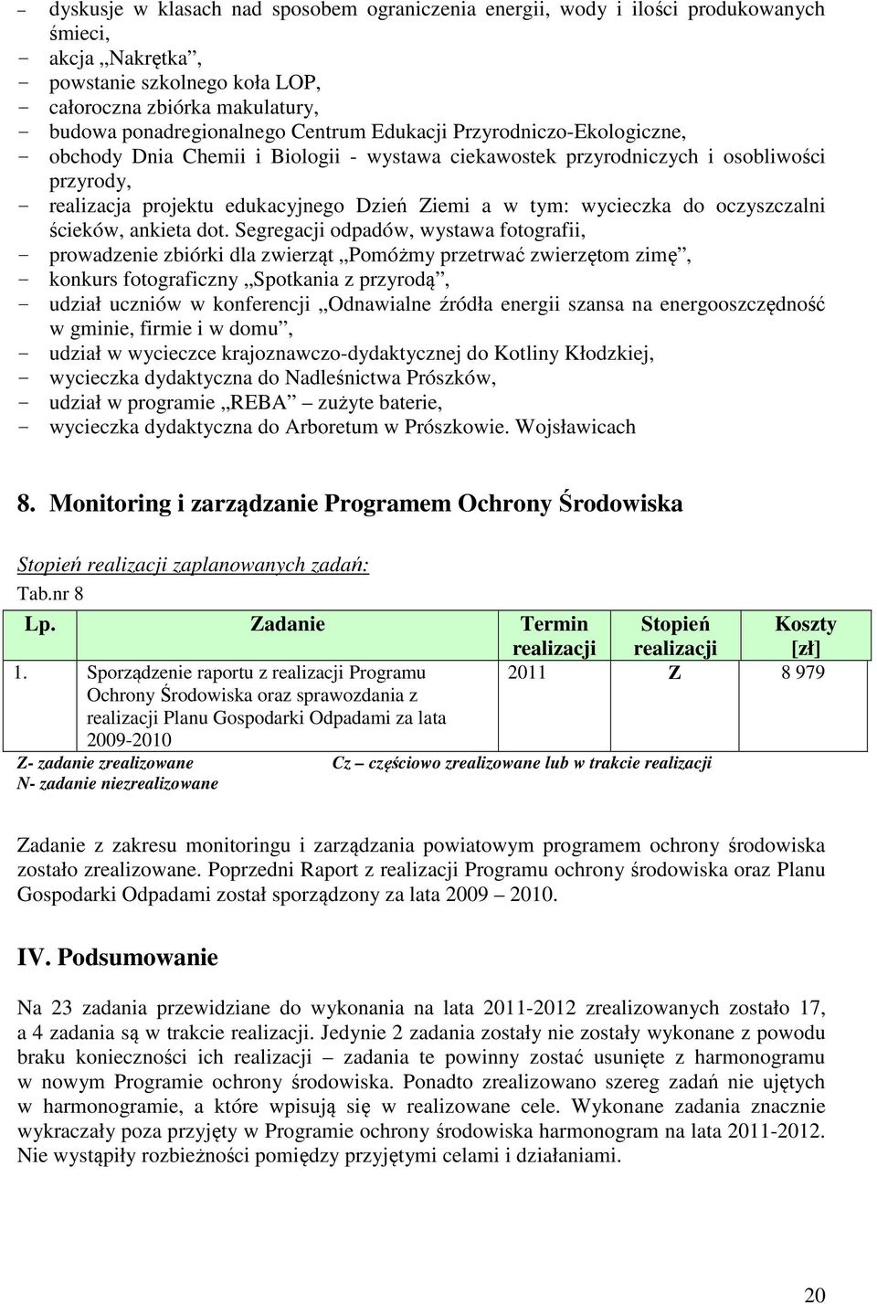 wycieczka do oczyszczalni ścieków, ankieta dot.