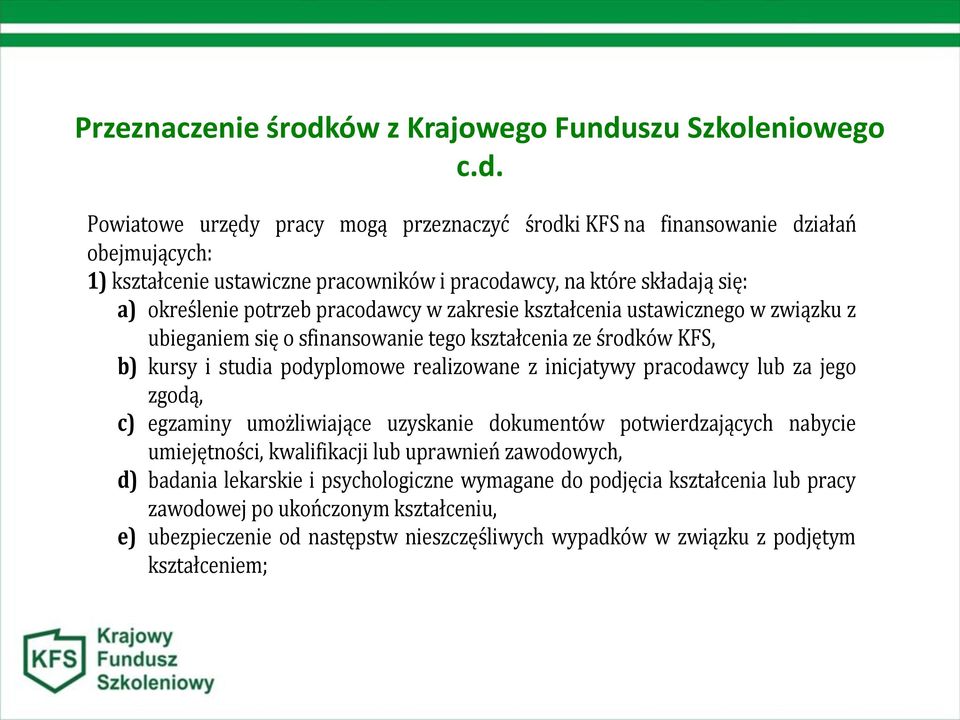 szu Szkoleniowego c.d.