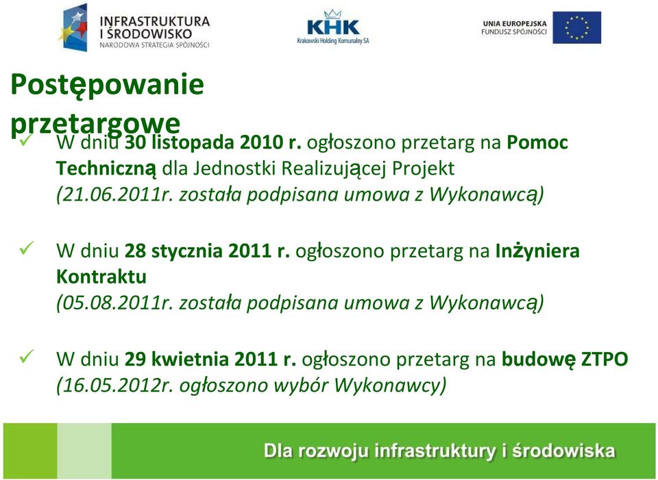 została podpisana umowa z Wykonawcą) W dniu 28 stycznia 2011 r.