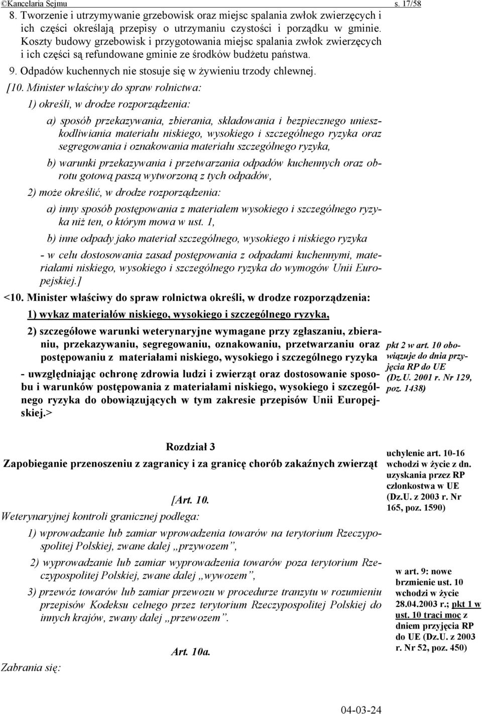 Odpadów kuchennych nie stosuje się w żywieniu trzody chlewnej. [10.