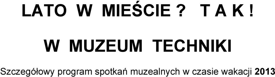 Szczegółowy program