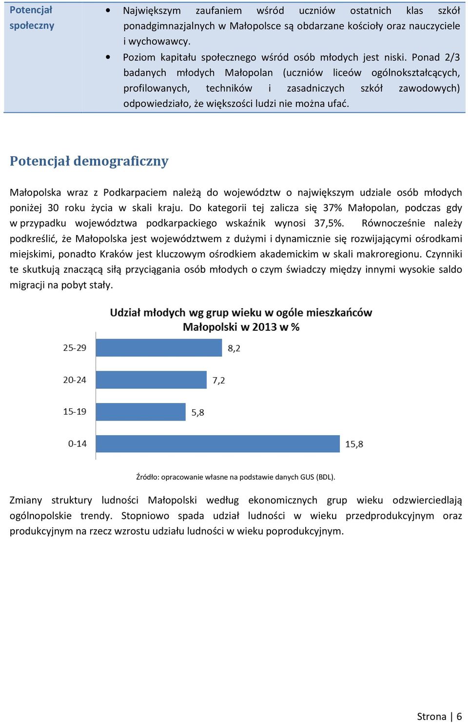 Ponad 2/3 badanych młodych Małopolan (uczniów liceów ogólnokształcących, profilowanych, techników i zasadniczych szkół zawodowych) odpowiedziało, że większości ludzi nie można ufać.