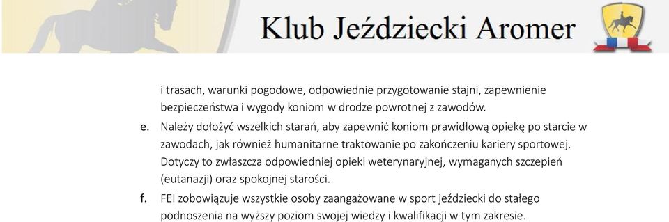 zakończeniu kariery sportowej.