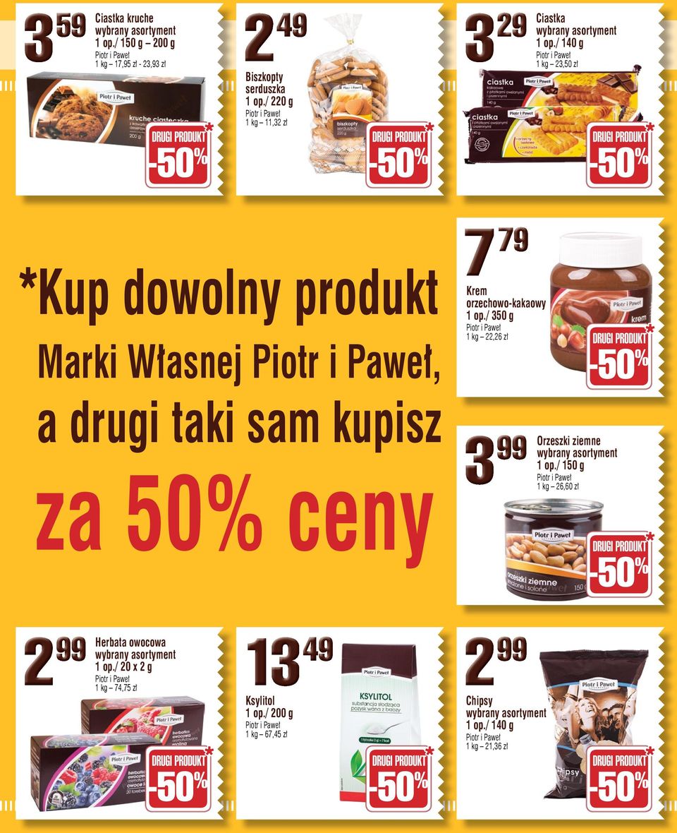 / 220 g 1 kg 11,32 zł 3 59 Kup dowolny produkt Marki Własnej, 7 79 Krem orzechowo-kakaowy 1 op.