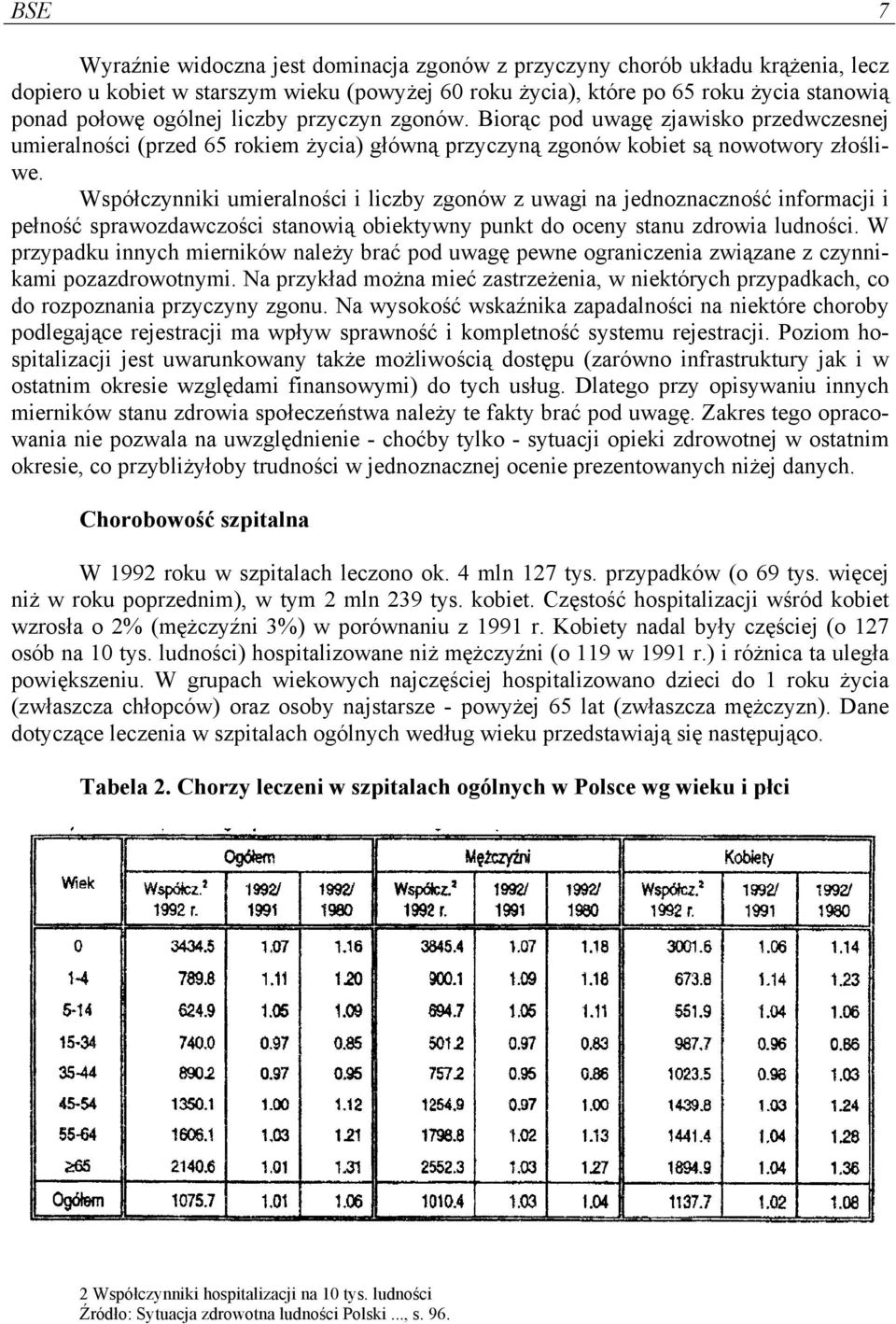 Współczynniki umieralności i liczby zgonów z uwagi na jednoznaczność informacji i pełność sprawozdawczości stanowią obiektywny punkt do oceny stanu zdrowia ludności.