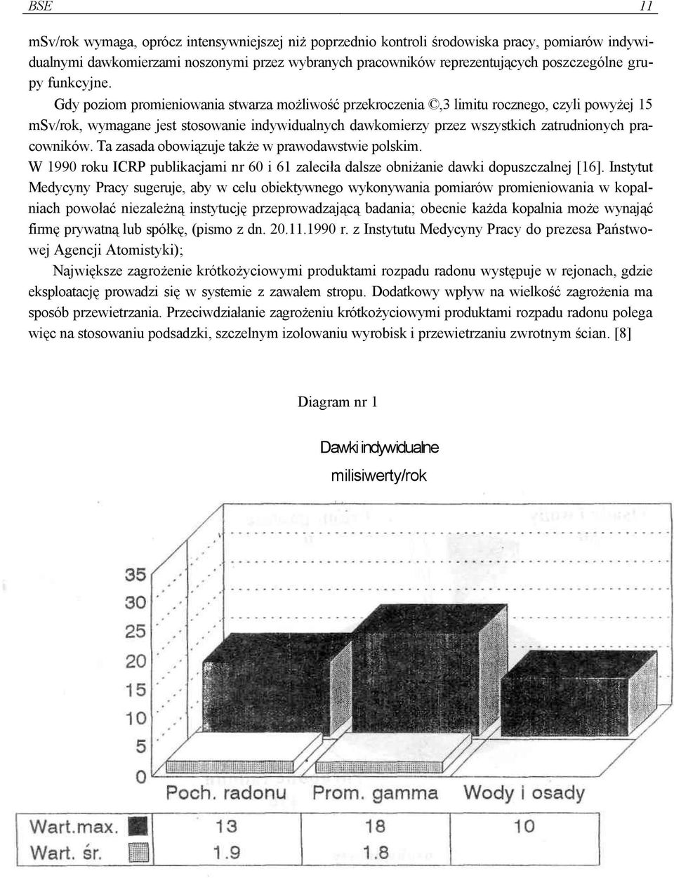 Gdy poziom promieniowania stwarza możliwość przekroczenia,3 limitu rocznego, czyli powyżej 15 msv/rok, wymagane jest stosowanie indywidualnych dawkomierzy przez wszystkich zatrudnionych pracowników.