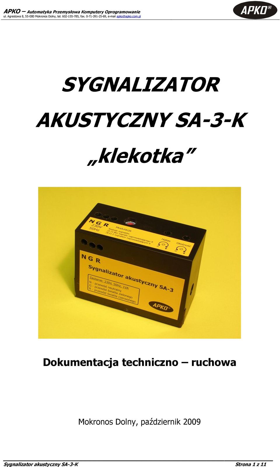 ruchowa Mokronos Dolny, październik