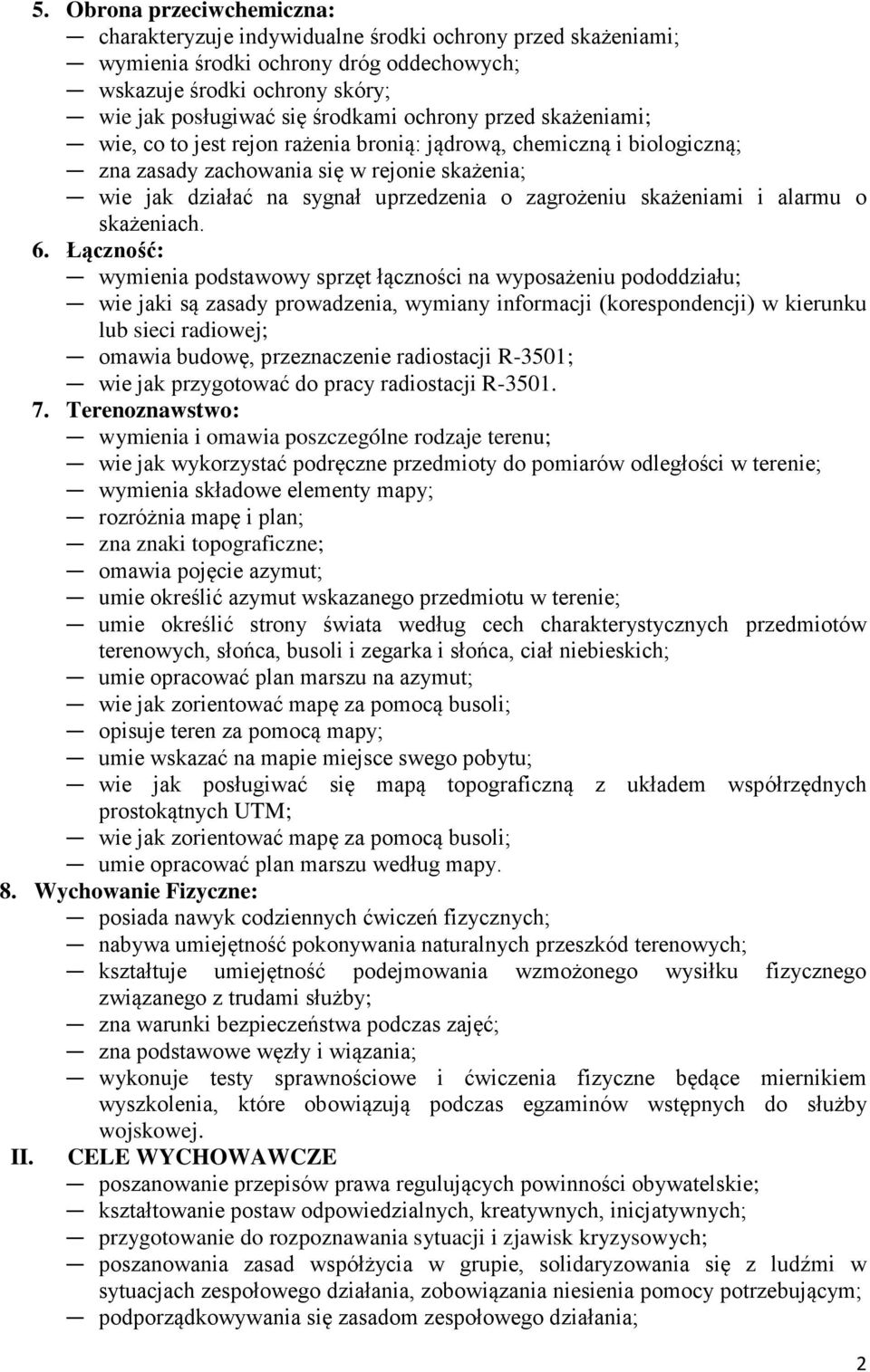 skażeniami i alarmu o skażeniach. 6.