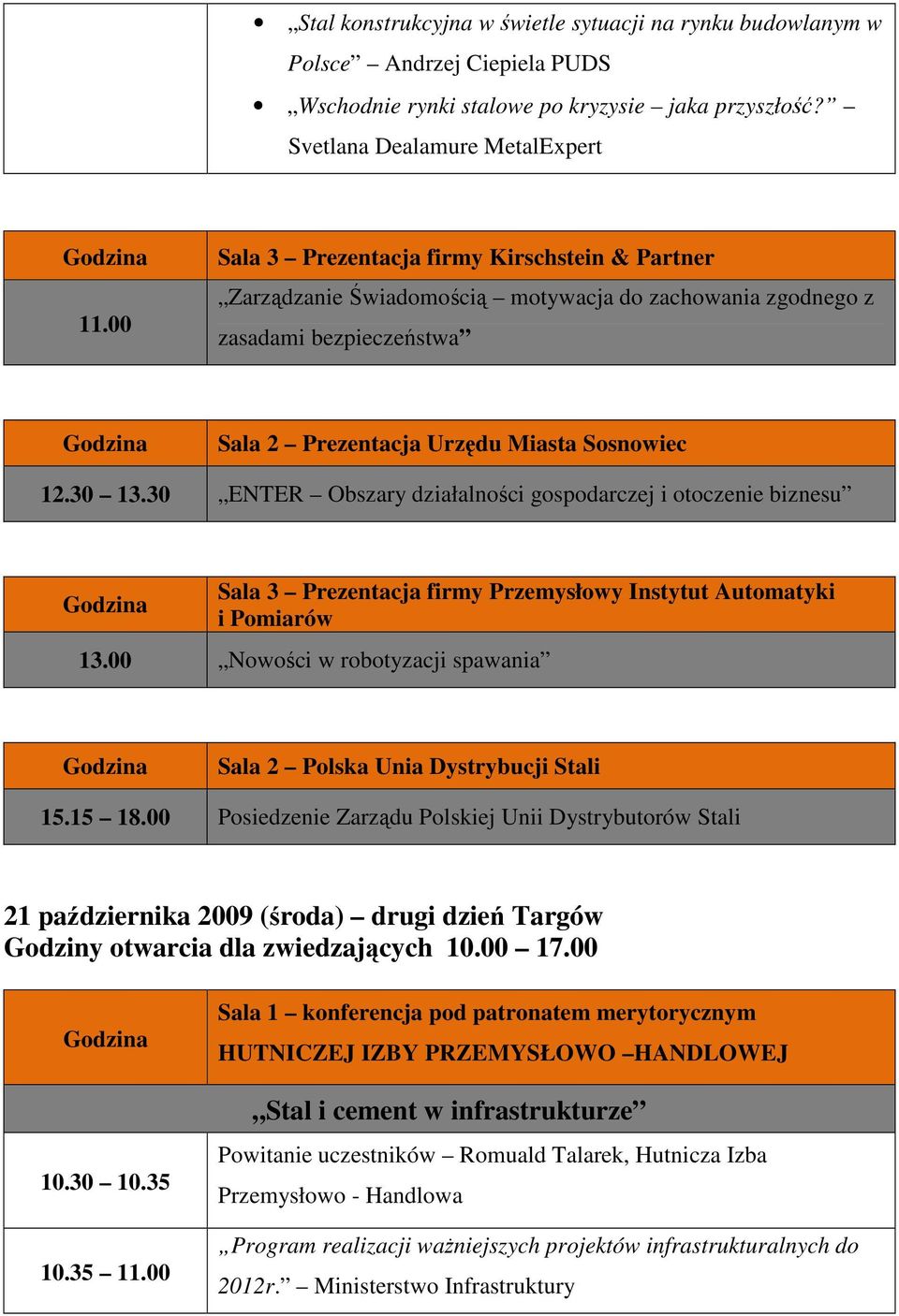 30 ENTER Obszary działalności gospodarczej i otoczenie biznesu Sala 3 Prezentacja firmy Przemysłowy Instytut Automatyki i Pomiarów 13.