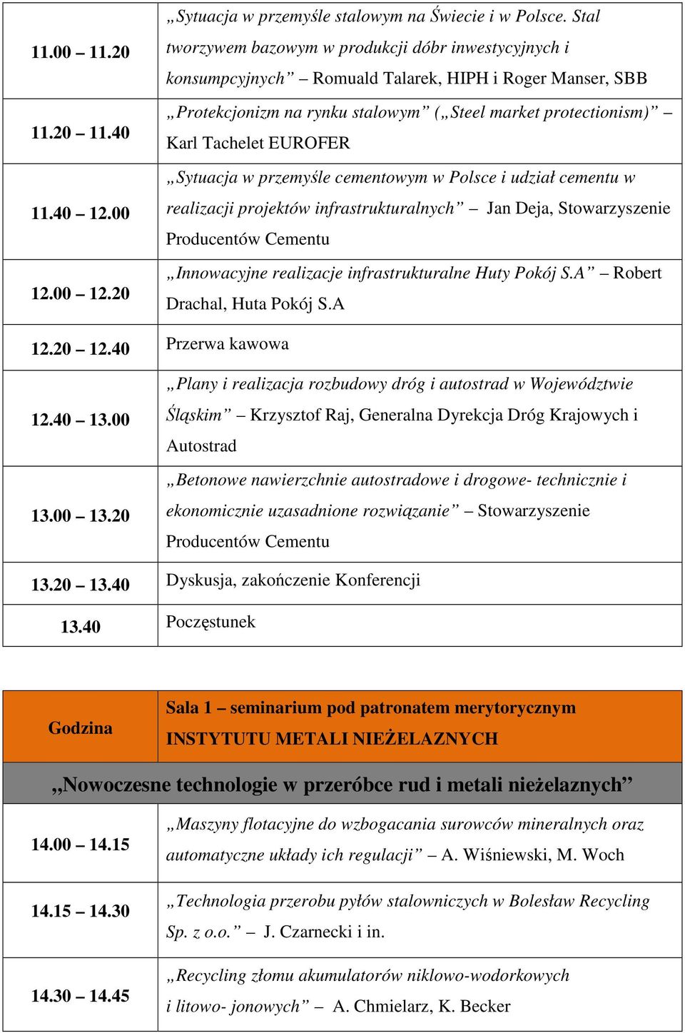 Sytuacja w przemyśle cementowym w Polsce i udział cementu w realizacji projektów infrastrukturalnych Jan Deja, Stowarzyszenie Producentów Cementu Innowacyjne realizacje infrastrukturalne Huty Pokój S.