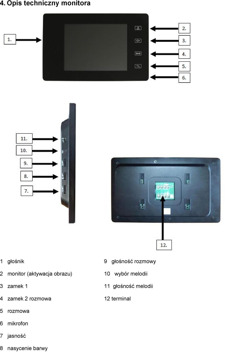 melodii 3 zamek 1 11 głośność melodii 4 zamek 2