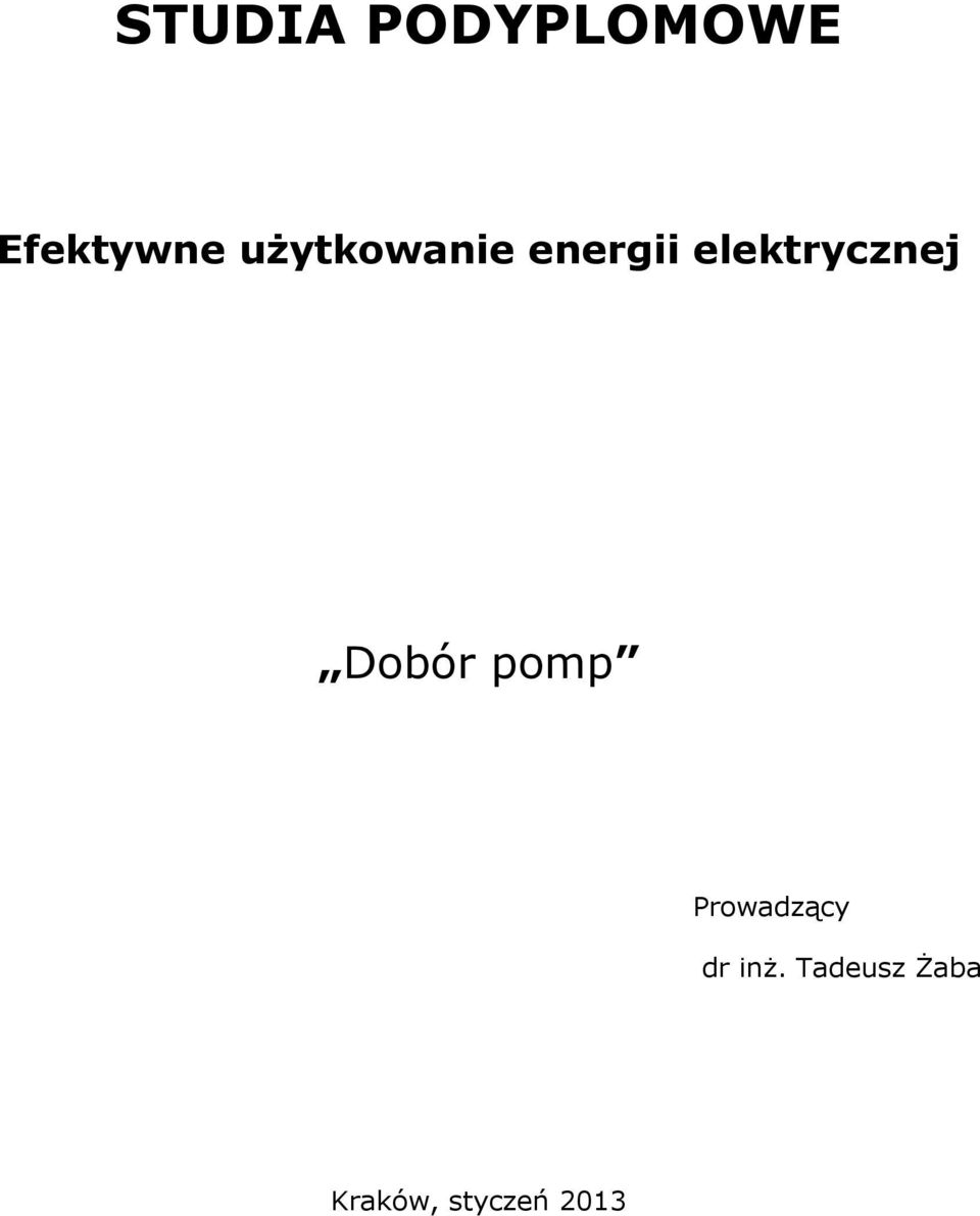 elektrycznej Prowadzący dr