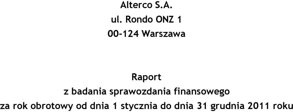 badania sprawozdania finansowego za