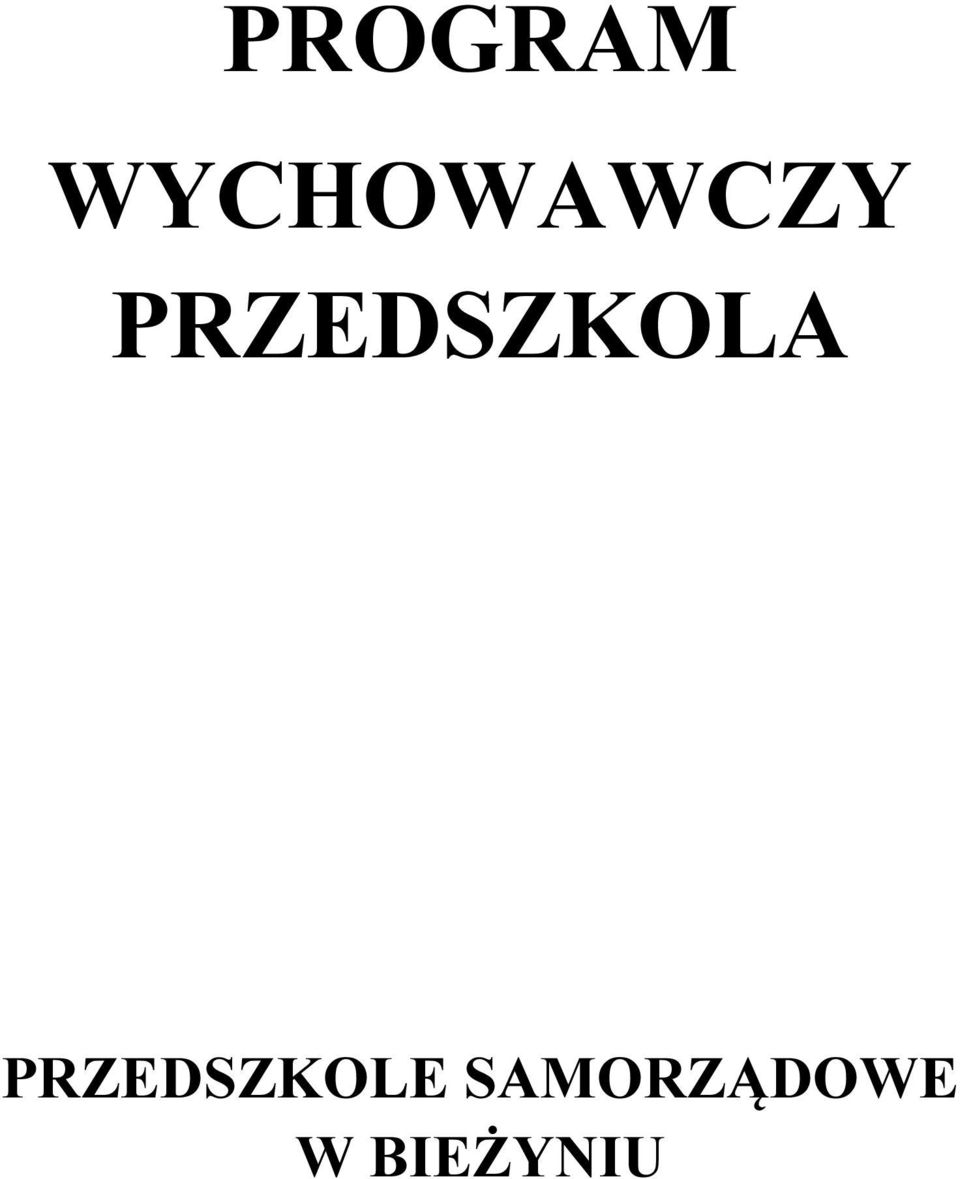 PRZEDSZKOLA