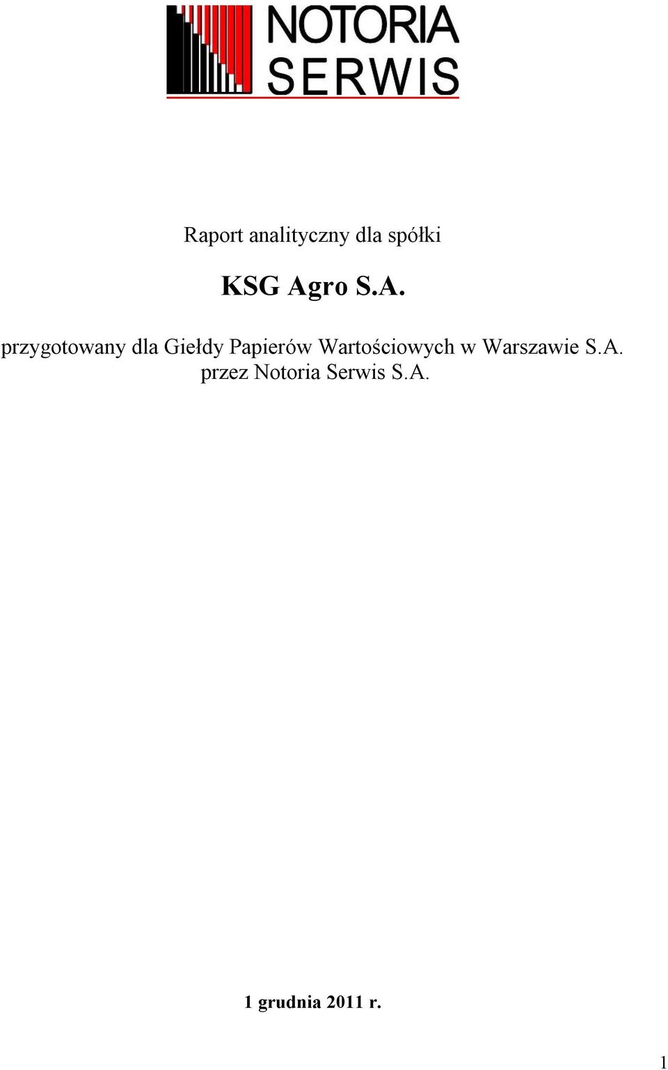 Wartościowych w Warszawie S.A.