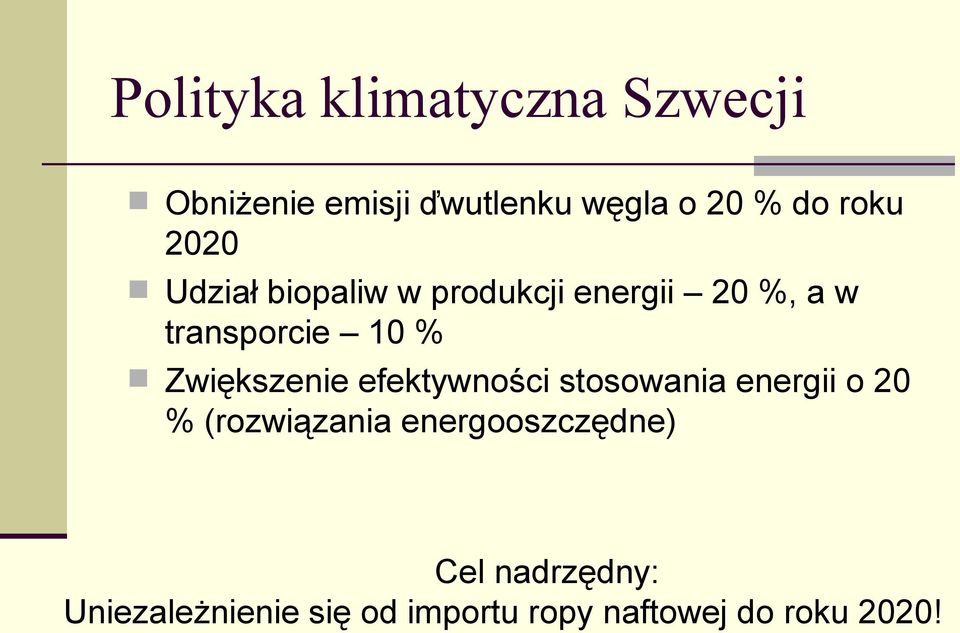 Zwiększenie efektywności stosowania energii o 20 % (rozwiązania