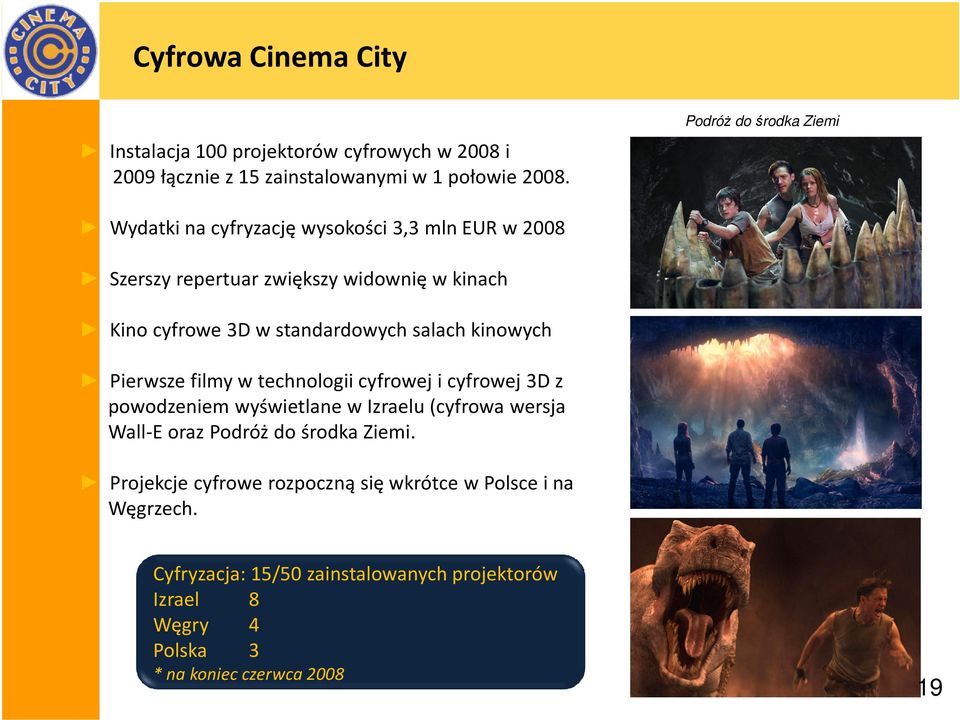 standardowych salach kinowych Pierwsze filmy w technologii cyfrowej i cyfrowej 3D z powodzeniem wyświetlane w Izraelu (cyfrowa wersja Wall-E