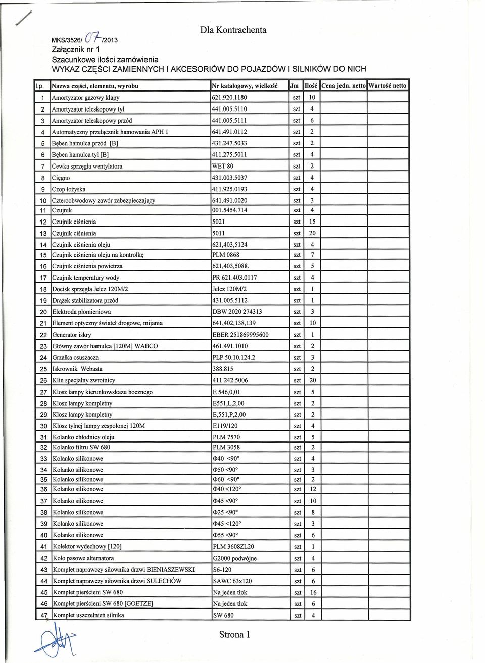 9.0 Bęben hamuca przód [B].7.0 Bęben hamuca tył [B].7.0 7 Cewka sprzęgła wentyatora WEI0 Cięgno.00.07 9 Czop łożyska.9.09 Czteroobwodowy zawór zabezpieczający.9.000 Czujnik 00.