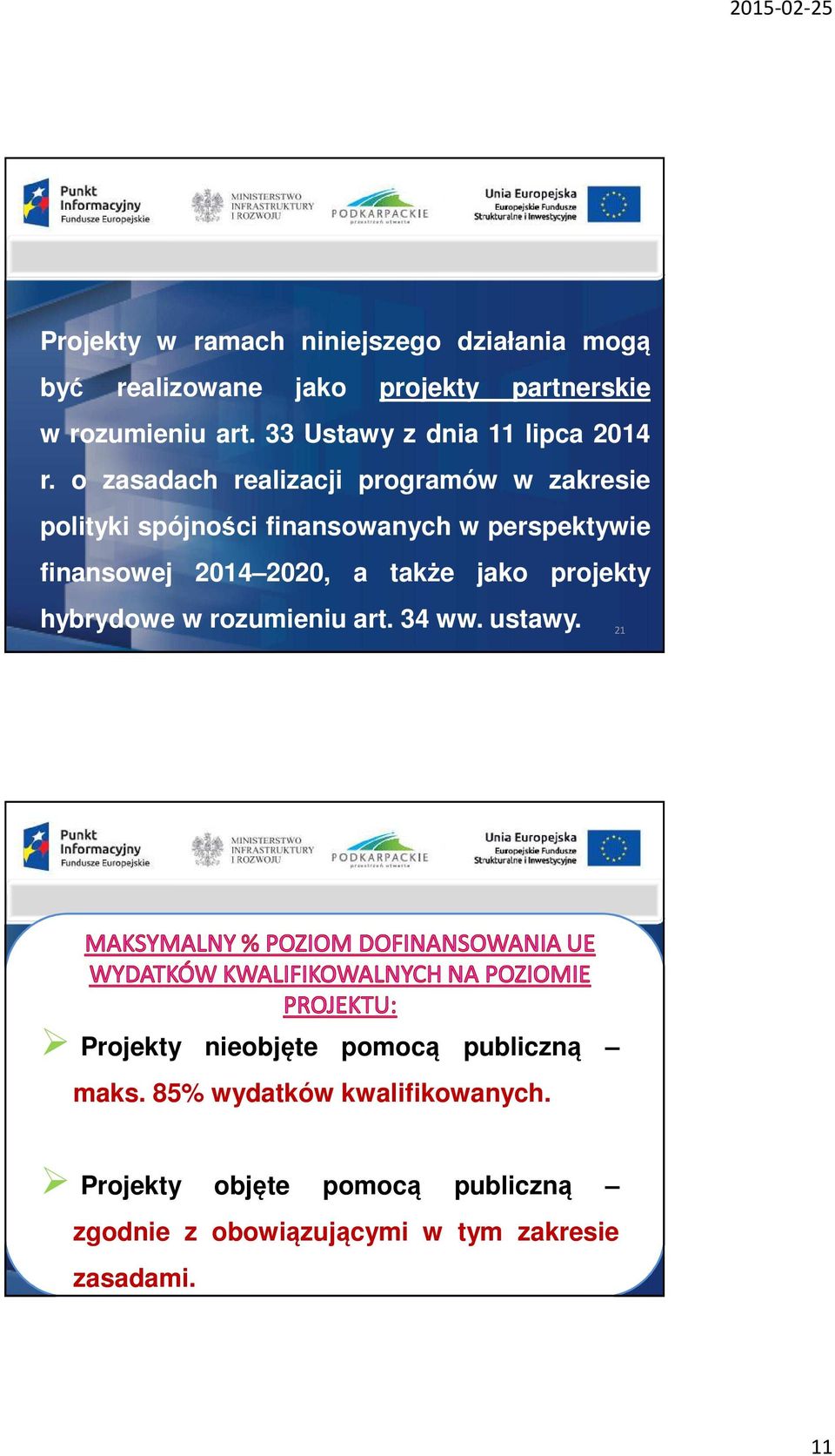 o zasadach realizacji programów w zakresie polityki spójności finansowanych w perspektywie finansowej 2014 2020, a