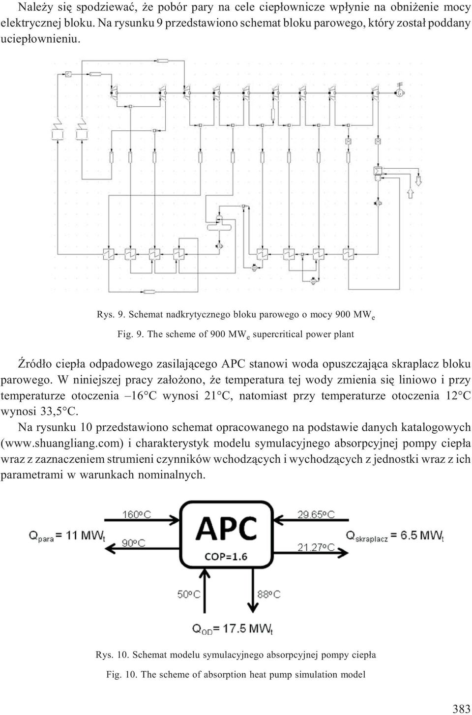 W niniejszej pracy za³o ono, e temperatura tej wody zmienia siê liniowo i przy temperaturze otoczenia 16 C wynosi 21 C, natomiast przy temperaturze otoczenia 12 C wynosi 33,5 C.