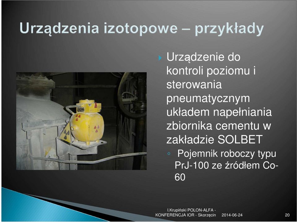 cementu w zakładzie SOLBET Pojemnik roboczy