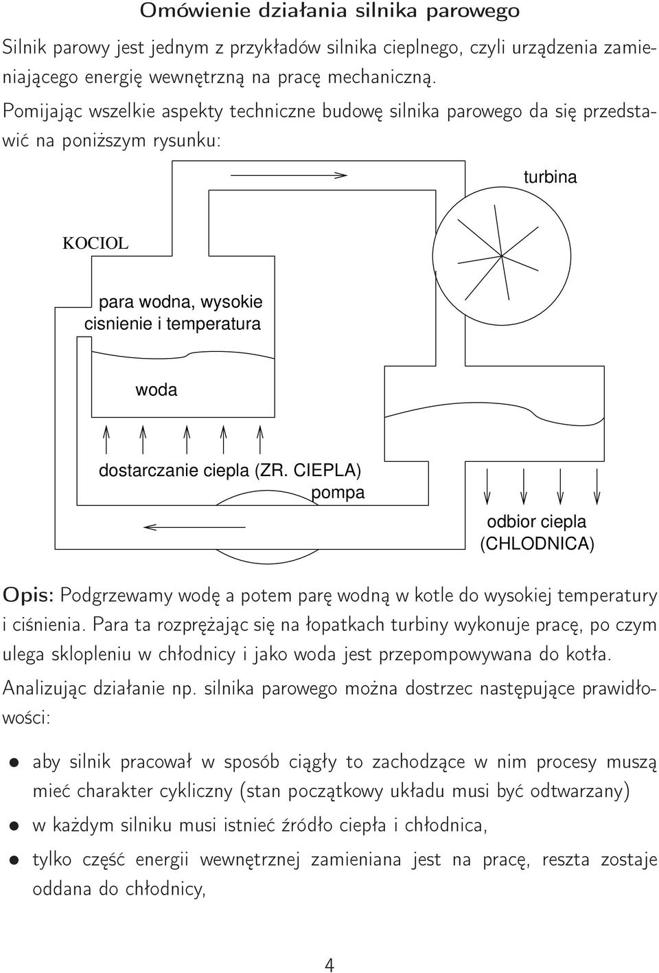 CIEPLA) pompa odbior ciepla (CHLODNICA) Opis: Podgrzewamy wodę a potem parę wodną w kotle do wysokiej temperatury i ciśnienia.