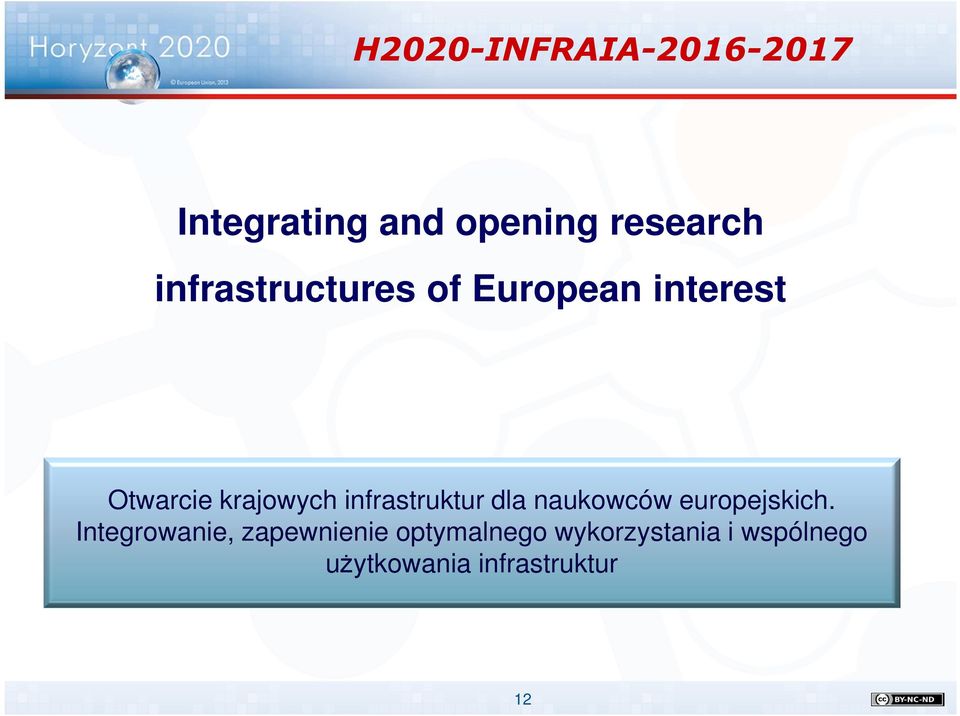 infrastruktur dla naukowców europejskich.