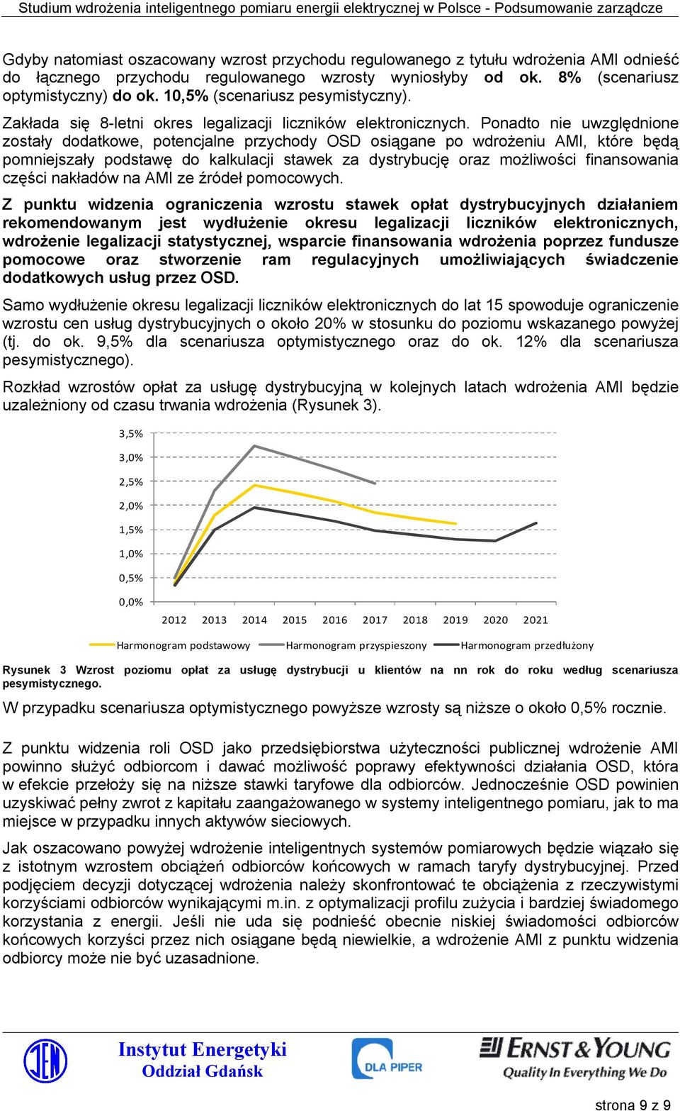 Ponadto nie uwzględnione zostały dodatkowe, potencjalne przychody OSD osiągane po wdrożeniu AMI, które będą pomniejszały podstawę do kalkulacji stawek za dystrybucję oraz możliwości finansowania