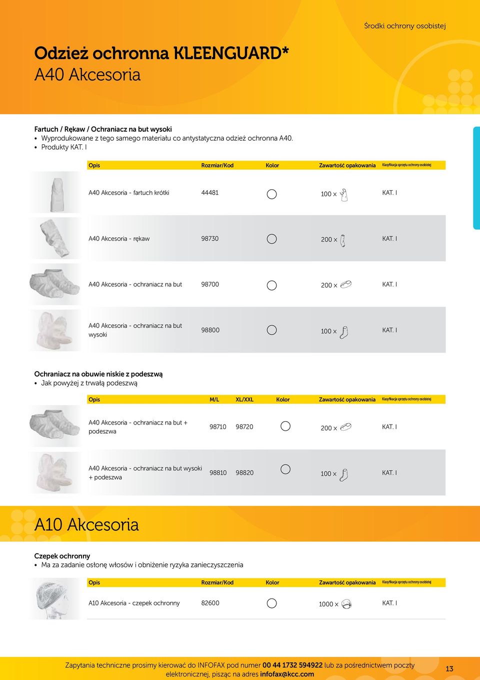 I A40 Akcesoria - ochraniacz na but 98700 00 KAT. I A40 Akcesoria - ochraniacz na but wysoki 98800 00 KAT.