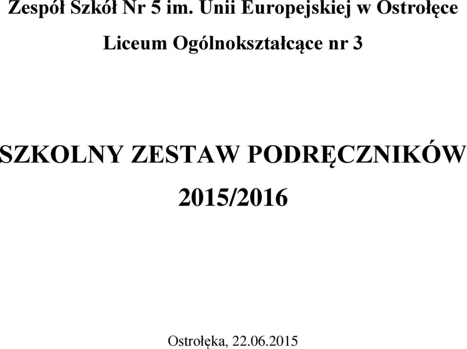 Liceum Ogólnokształcące nr 3