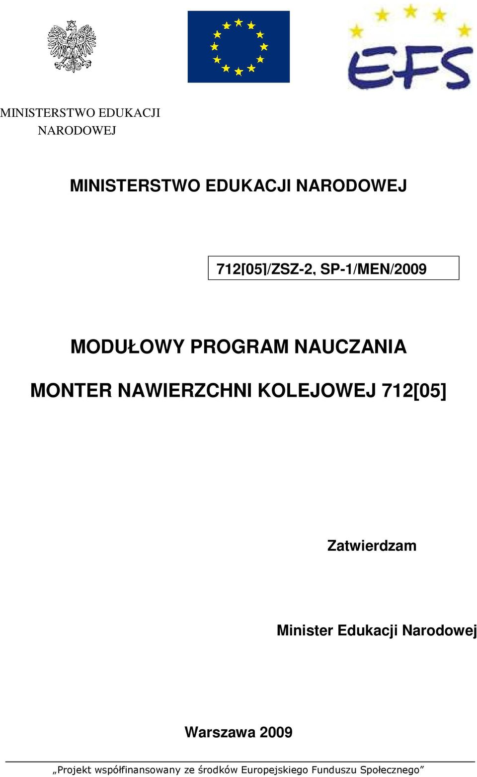 MODUŁOWY PROGRAM NAUCZANIA MONTER NAWIERZCHNI