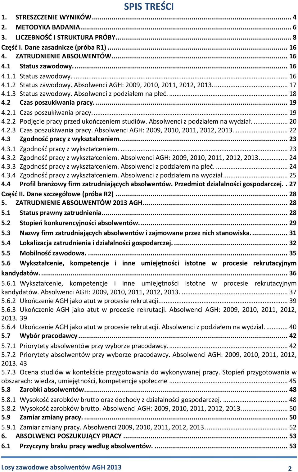 ... 19 4.2.1 Czas poszukiwania pracy.... 19 4.2.2 Podjęcie pracy przed ukończeniem studiów. Absolwenci z podziałem na wydział.... 20 4.2.3 Czas poszukiwania pracy.