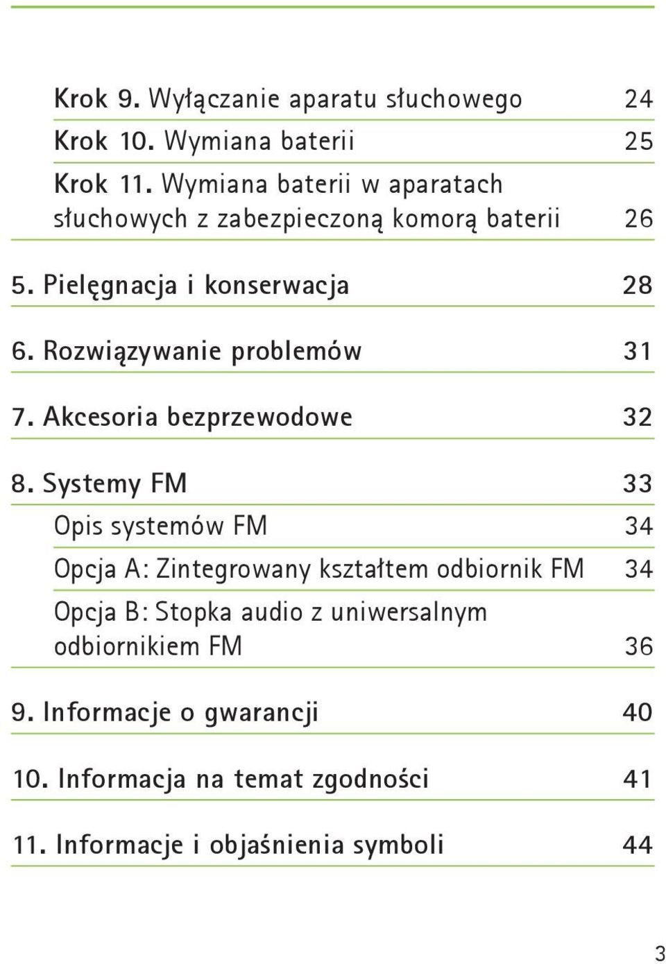 Rozwiązywanie problemów 31 7. Akcesoria bezprzewodowe 32 8.