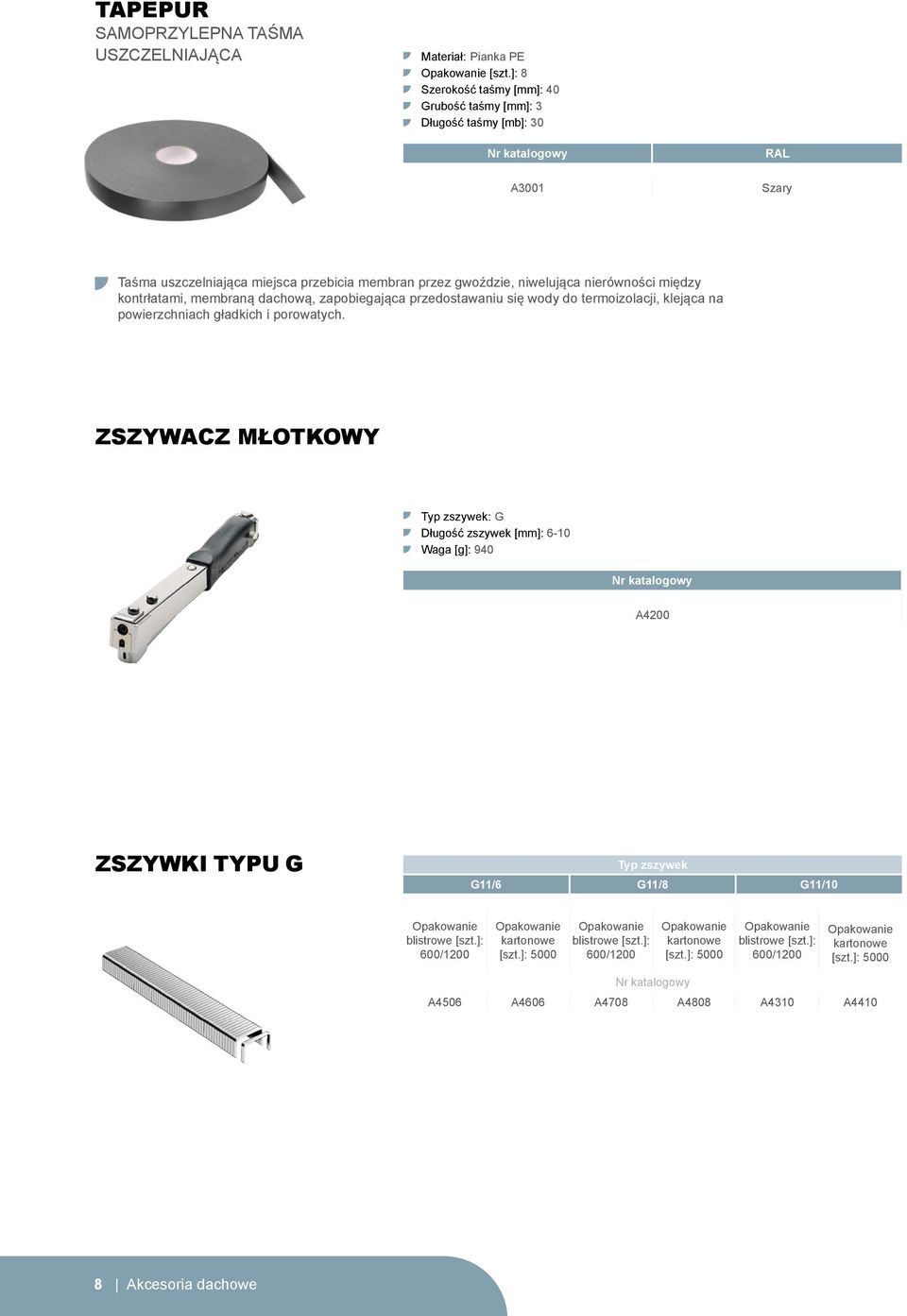 między kontrłatami, membraną dachową, zapobiegająca przedostawaniu się wody do termoizolacji, klejąca na powierzchniach gładkich i porowatych.