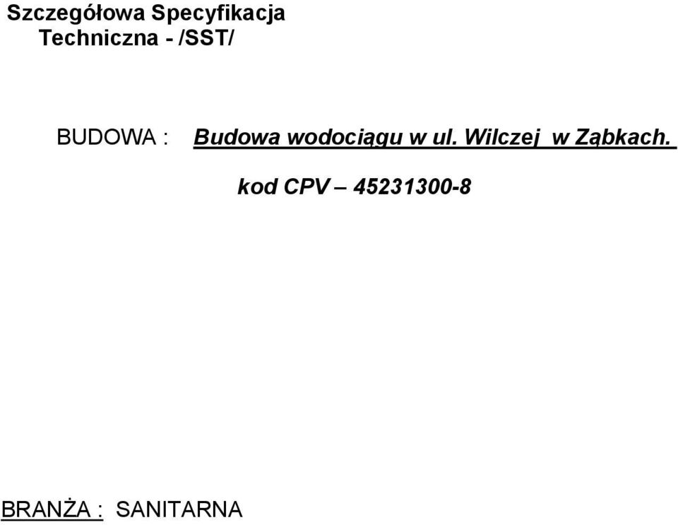 Budowa wodociągu w ul.