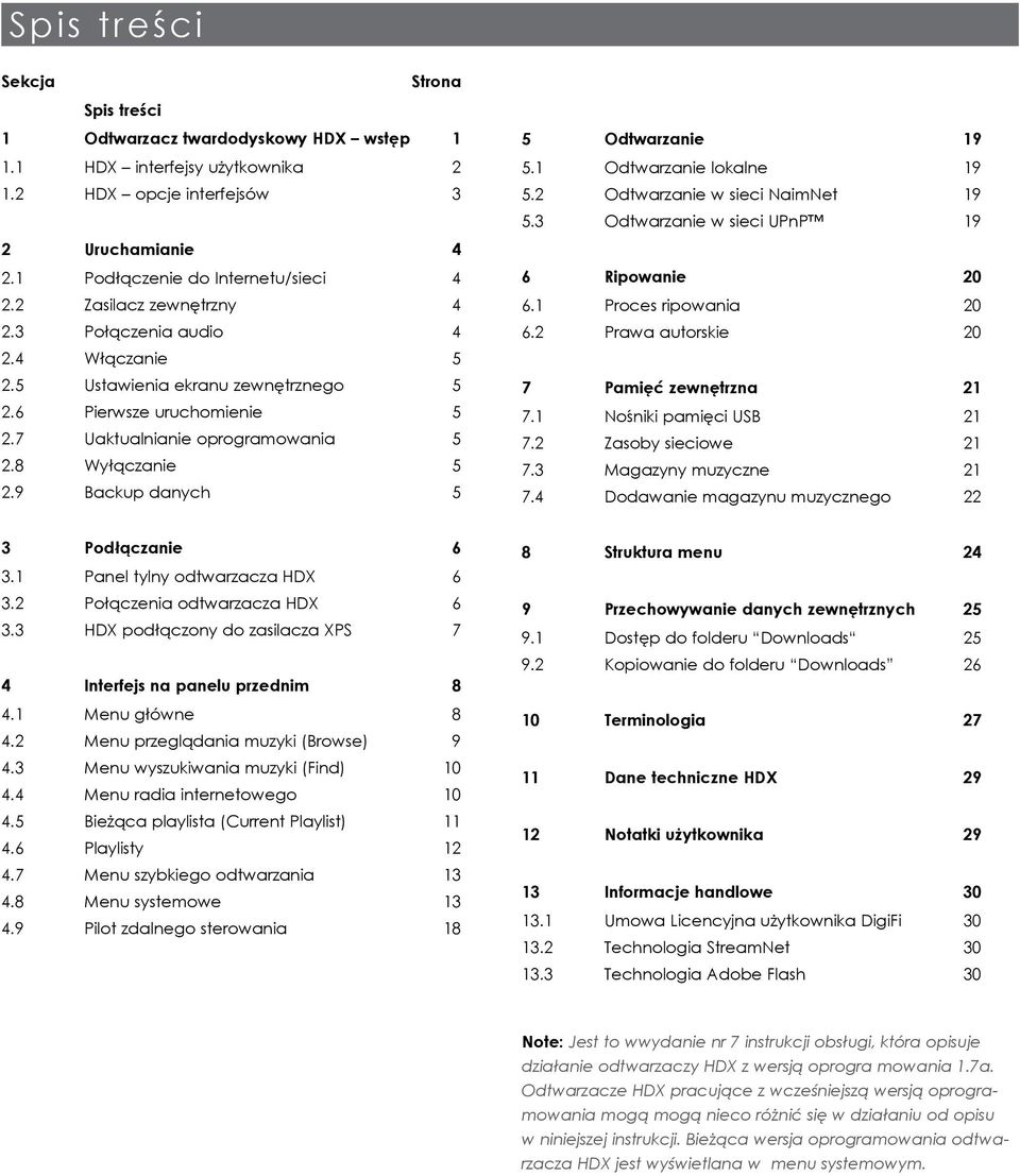 9 Backup danych 5 5 Odtwarzanie 19 5.1 Odtwarzanie lokalne 19 5.2 Odtwarzanie w sieci NaimNet 19 5.3 Odtwarzanie w sieci UPnP 19 6 Ripowanie 20 6.1 Proces ripowania 20 6.