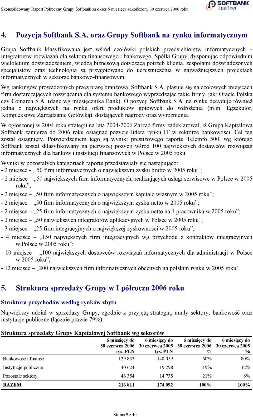 Spółki Grupy, dysponując odpowiednim wieloletnim doświadczeniem, wiedzą biznesową dotyczącą potrzeb klienta, zespołami doświadczonych specjalistów oraz technologią są przygotowane do uczestniczenia w