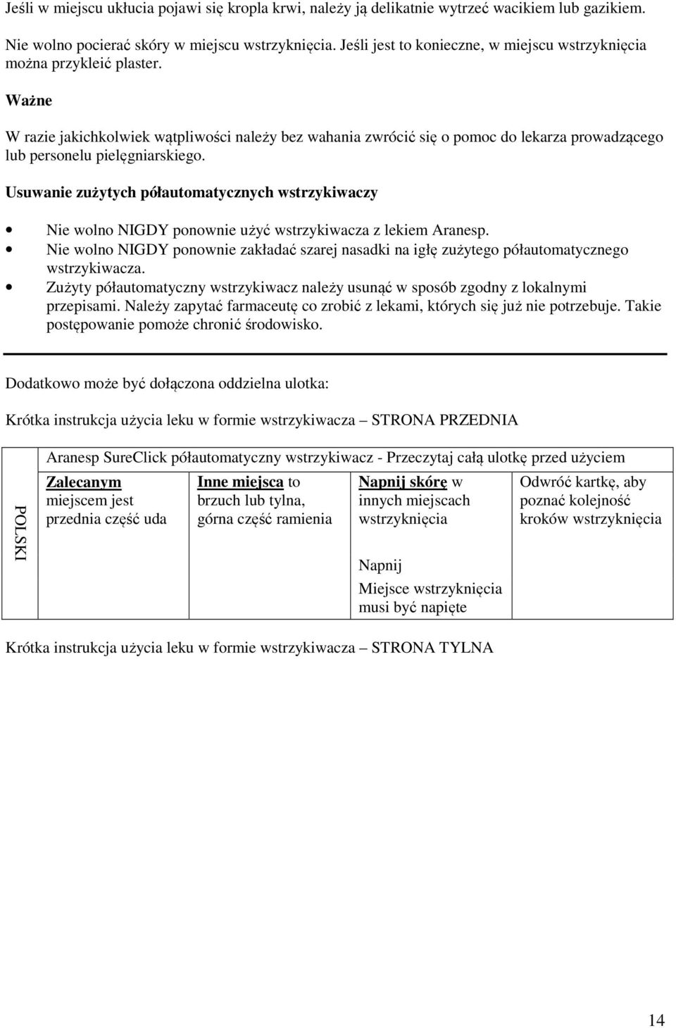 Ważne W razie jakichkolwiek wątpliwości należy bez wahania zwrócić się o pomoc do lekarza prowadzącego lub personelu pielęgniarskiego.