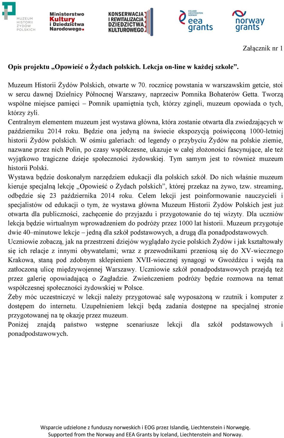 Tworzą wspólne miejsce pamięci Pomnik upamiętnia tych, którzy zginęli, muzeum opowiada o tych, którzy żyli.