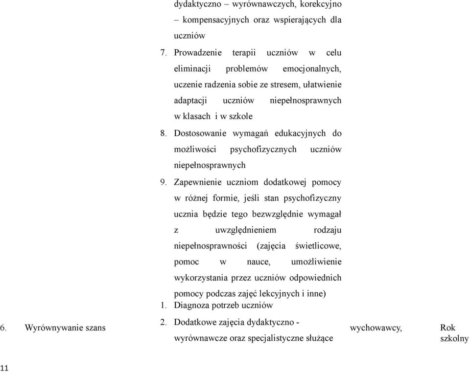 Dstswanie wymagań edukacyjnych d mżliwści psychfizycznych uczniów niepełnsprawnych 9.